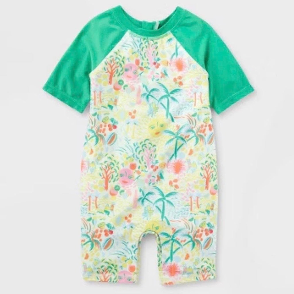 Roller Rabbit zip-up Rashguard Swimsuit - 12M